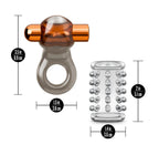 Stay Hard Vibrating Cock Ring Set With Textured Sleeve – Vibrating Cock Ring > Cock Ring > Vibrating