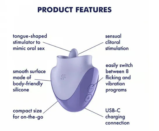 Satisfyer Tongue Dancer – USB Rechargeable Flicking Stimulator > Sex Toys For Ladies > Air Pulsation