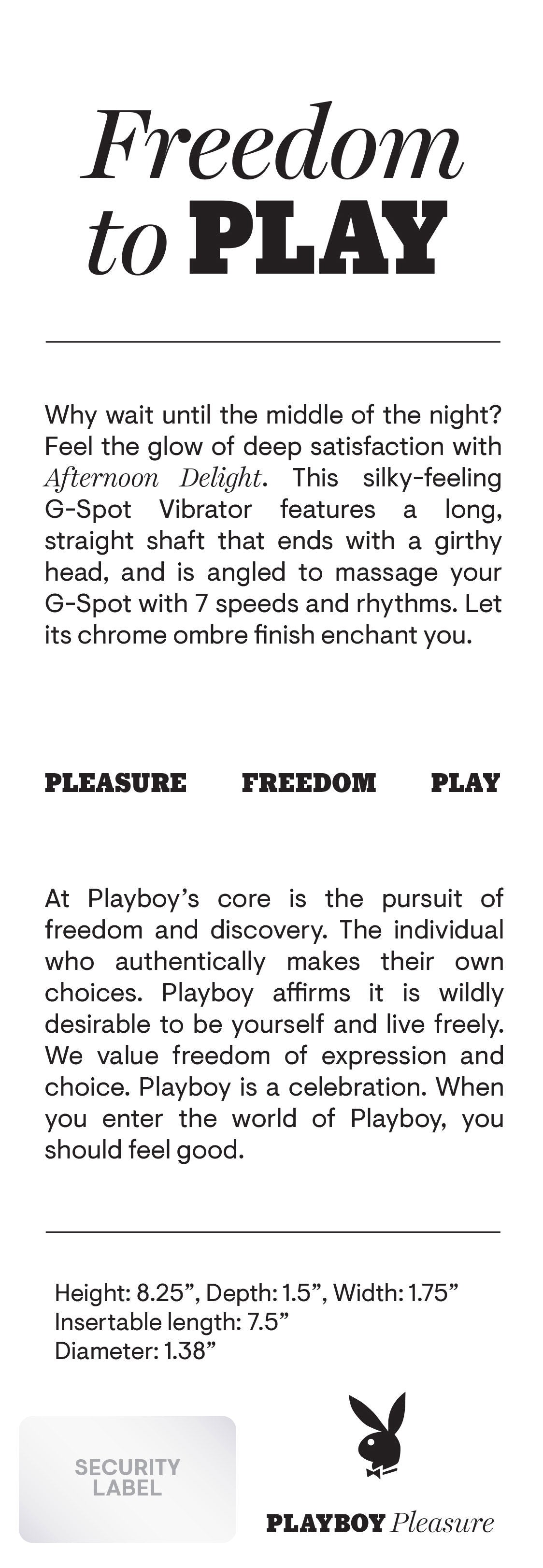 Playboy Pleasure Afternoon Delight Ombre G-Spot Vibrator Default Title Vibrators