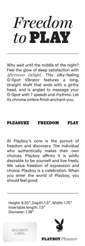 Playboy Pleasure Afternoon Delight Ombre G-Spot Vibrator Default Title Vibrators