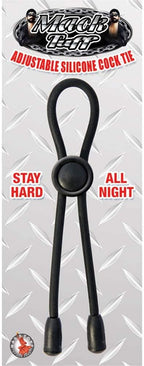 Mack Tuff Adjustable Silicone Cock Tie Black > Cock Ring > Adjustable