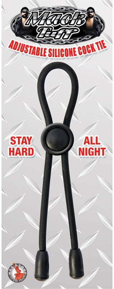Mack Tuff Adjustable Silicone Cock Tie Black > Cock Ring > Adjustable