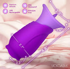 Licking Violet – Suction and Licking Vibrator with 10 Modes > Sex Toys For Ladies > Air Pulsation
