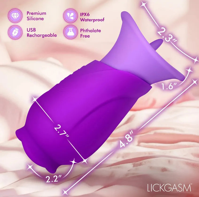 Licking Violet – Suction and Licking Vibrator with 10 Modes > Sex Toys For Ladies > Air Pulsation