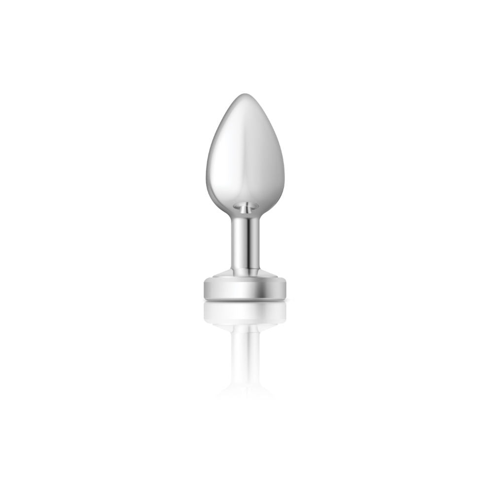 Light Up Silver Metal Anal Plug Medium with Multi-Color Glow Butt Plugs