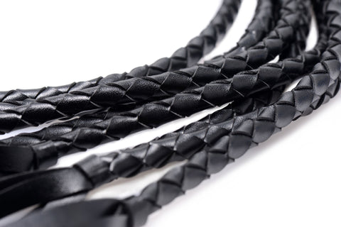 8 Tail Braided Flogger – Durable Leather Bondage Flogger Whips & Paddles