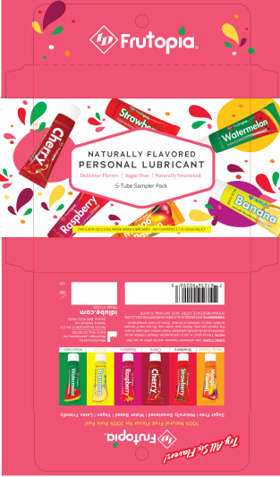 ID Frutopia Assorted 5 Tube Sampler Pack 12ml Water-Based Personal Lubricant Set > Lube > Flavoured