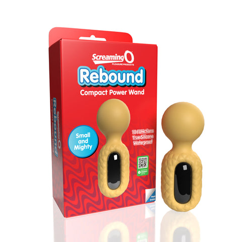 Screaming O Rebound Compact Power Wand Vibrator Bumblebee Yellow Electric Massager