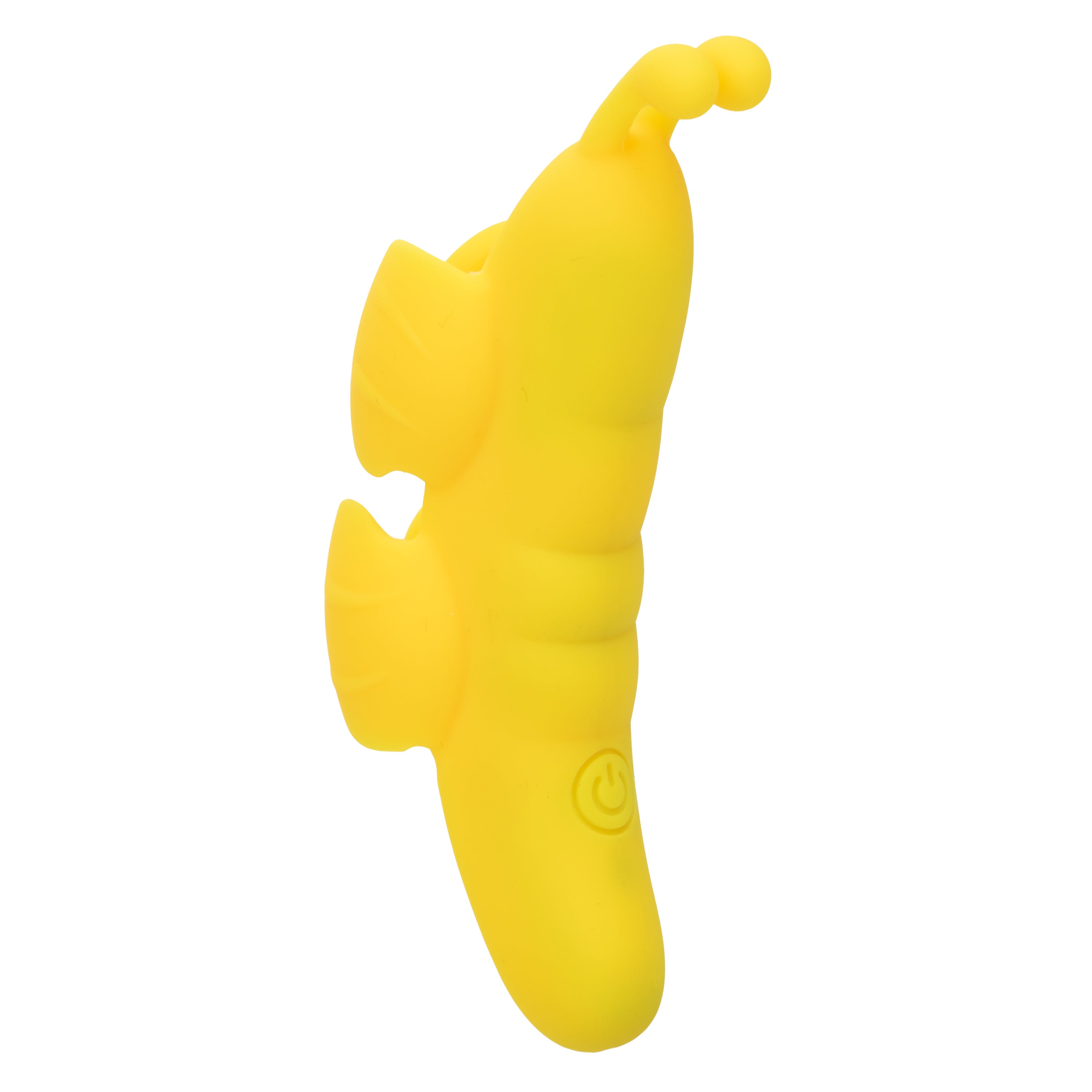 Neon Vibes The Butterfly Vibe Yellow Silicone Finger Teaser with 10 Functions and Rechargeable Finger Stimulator