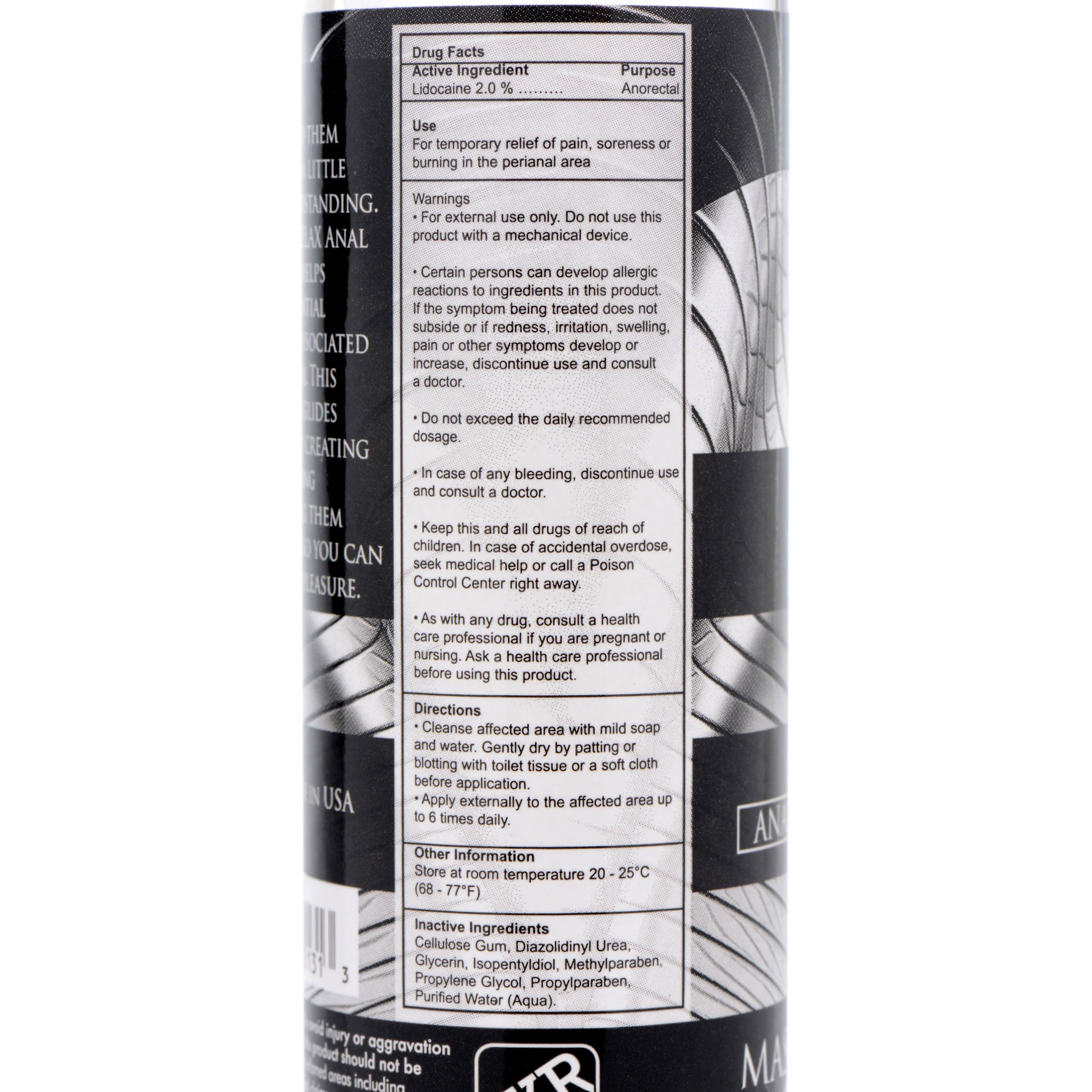 Master Series Ass Relax Desensitizing Lubricant 4.25 Ounce Anal Lubricant