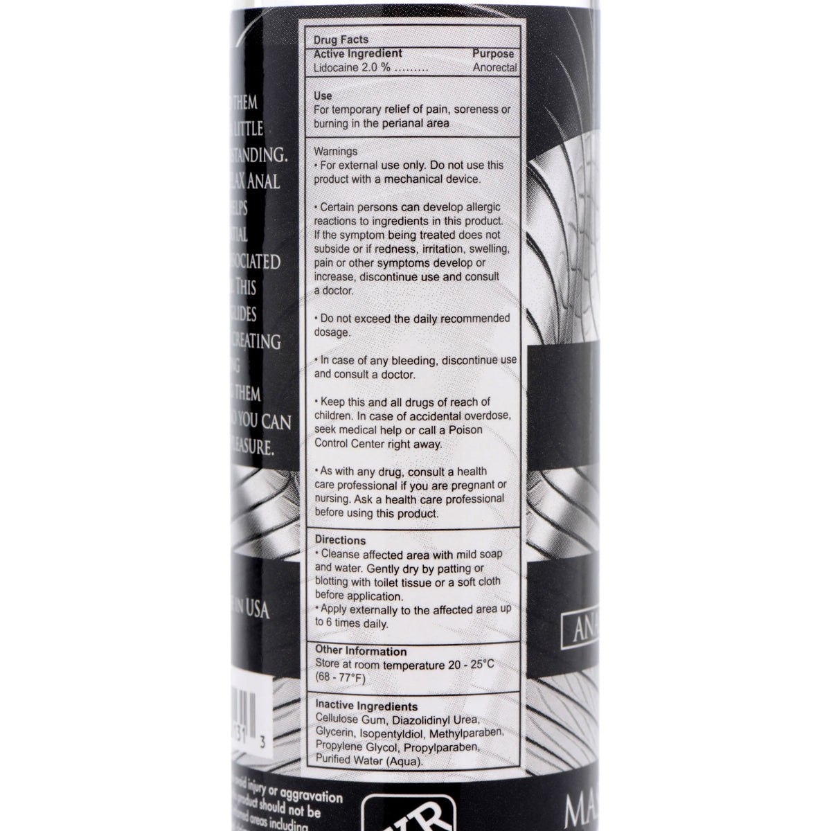 Master Series Ass Relax Desensitizing Lubricant 4.25 Ounce (126ml) > Lube > Anal