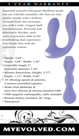Evolved EVERY WAY PLAY Wearable Vibe 12.8 cm Waterproof Purple Panty Vibrators