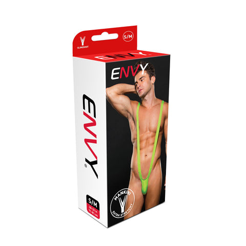 Envy Menswear Slingshot (Green) – Small/Medium Men's Swimwear Green S M > Clothes > Mens Thongs