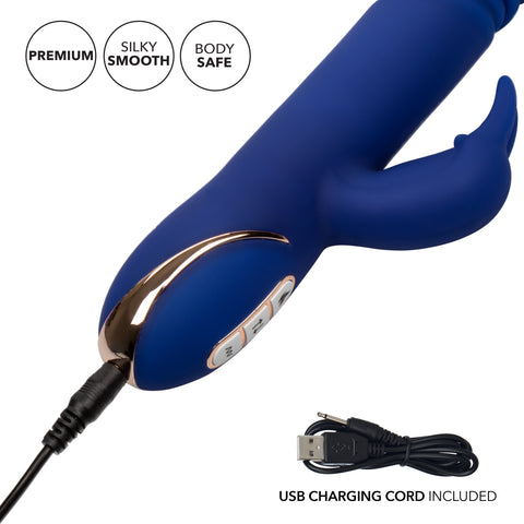 Jack Rabbit Heated Silicone Thrusting G-Spot Rabbit Vibrator VIBRATORS-RABBIT