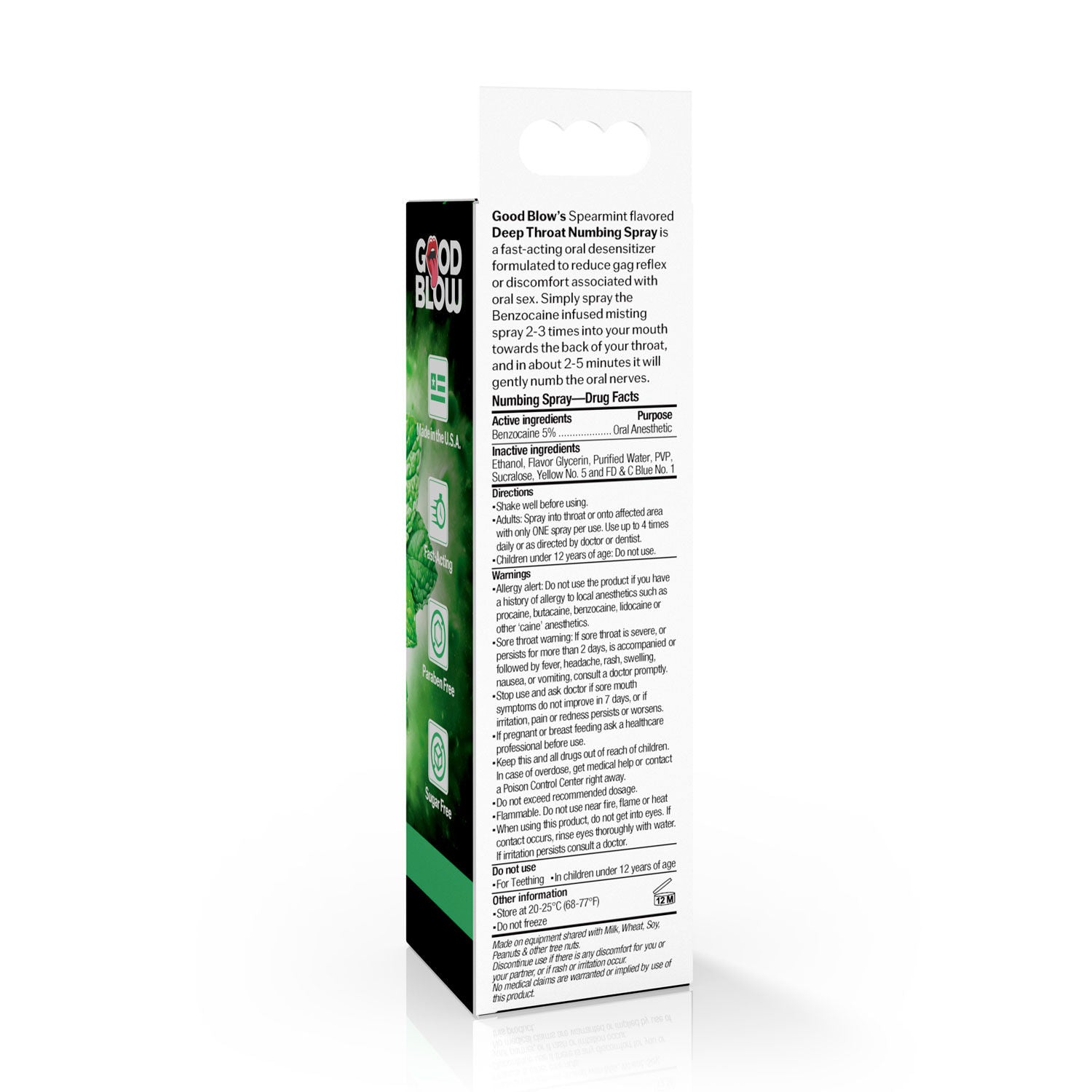 Deep Throat Cherry Spray 1oz Desensitizing Oral Spray Oral Gels & Sprays