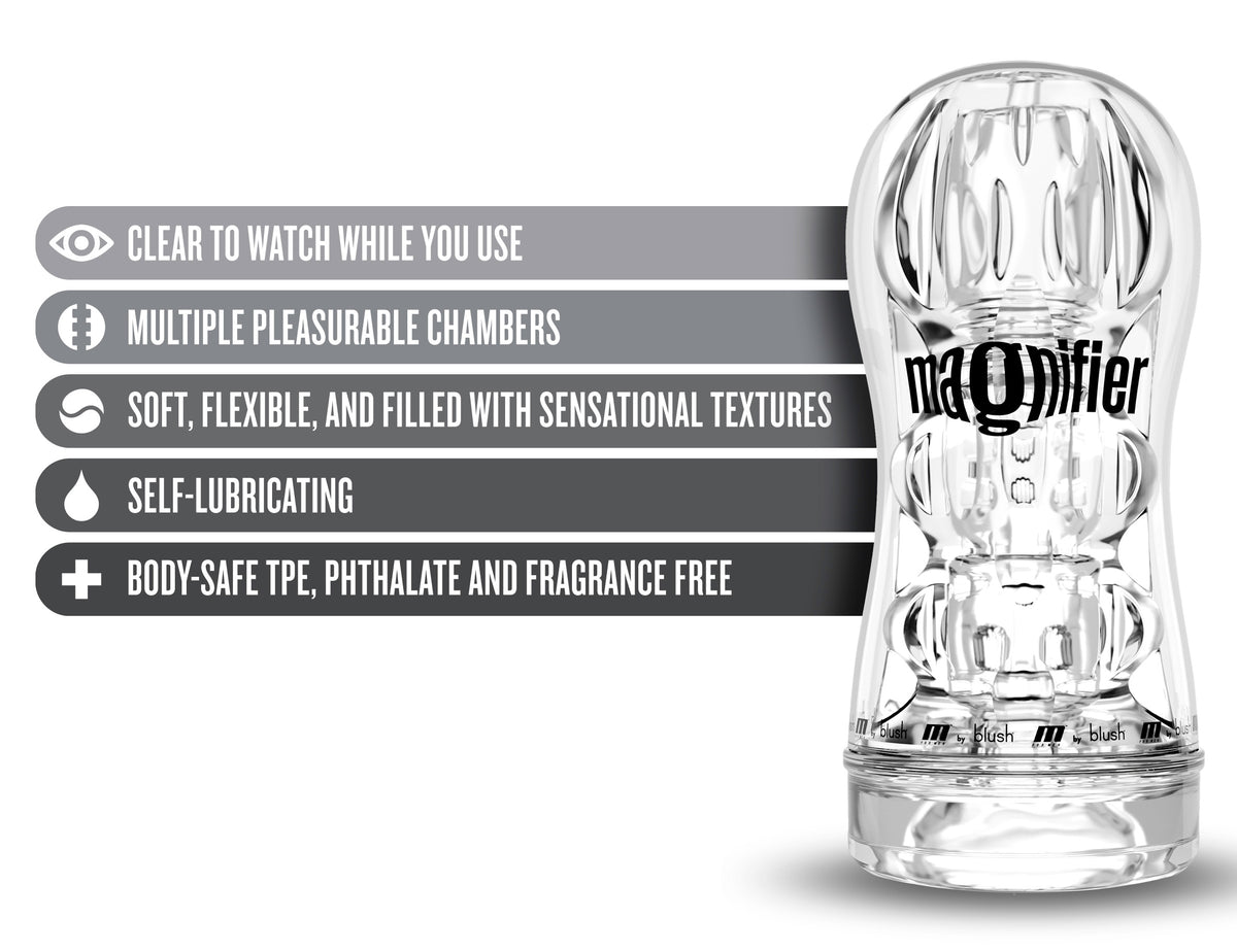 M for Men Clear Soft and Wet Magnifier Male Masturbation Aid Clear > Sex Toys For Men > Masturbators > Manual