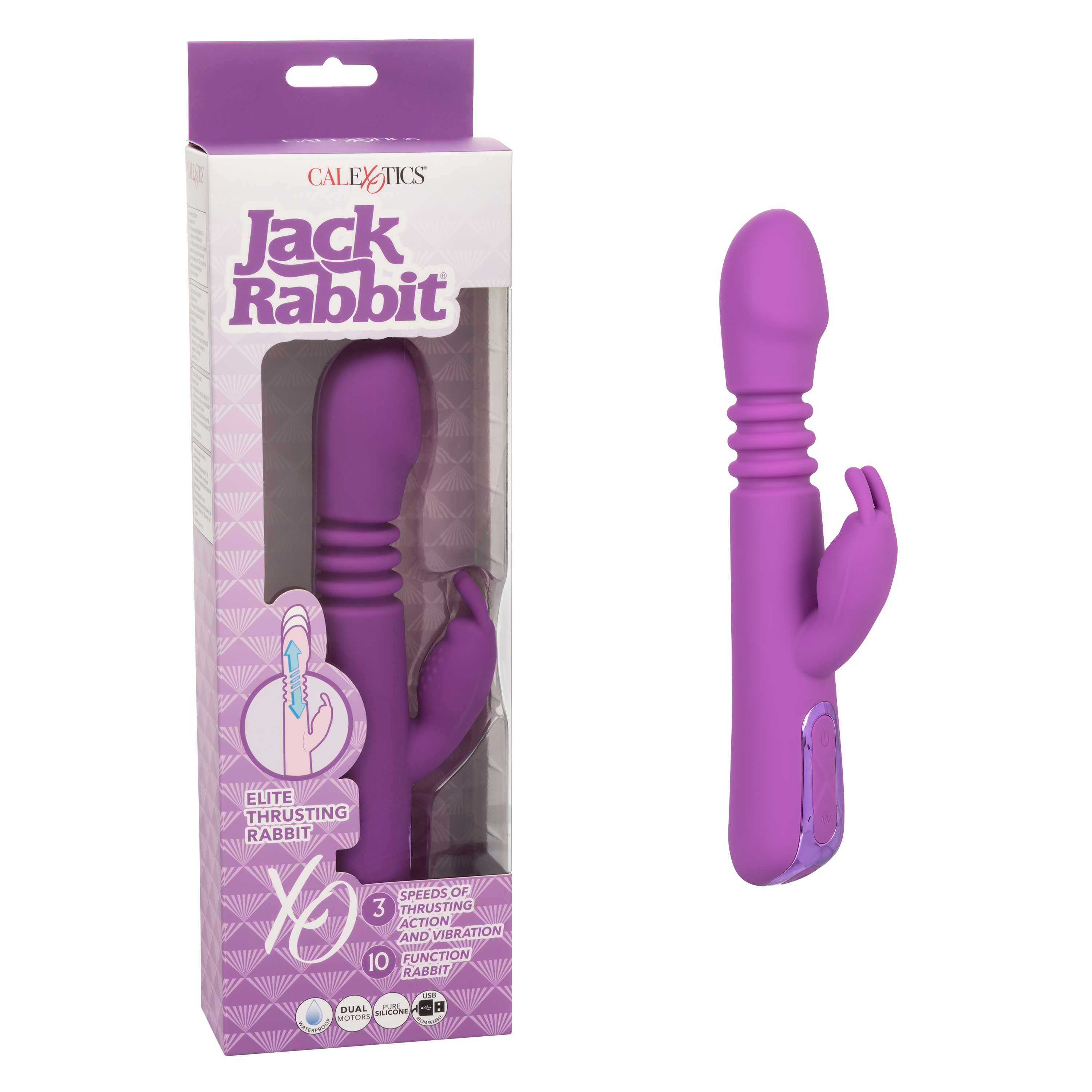 Jack Rabbit Elite Thrusting Rabbit Vibrator in Purple Color > Vibrators > Ladies > Rabbit Multi