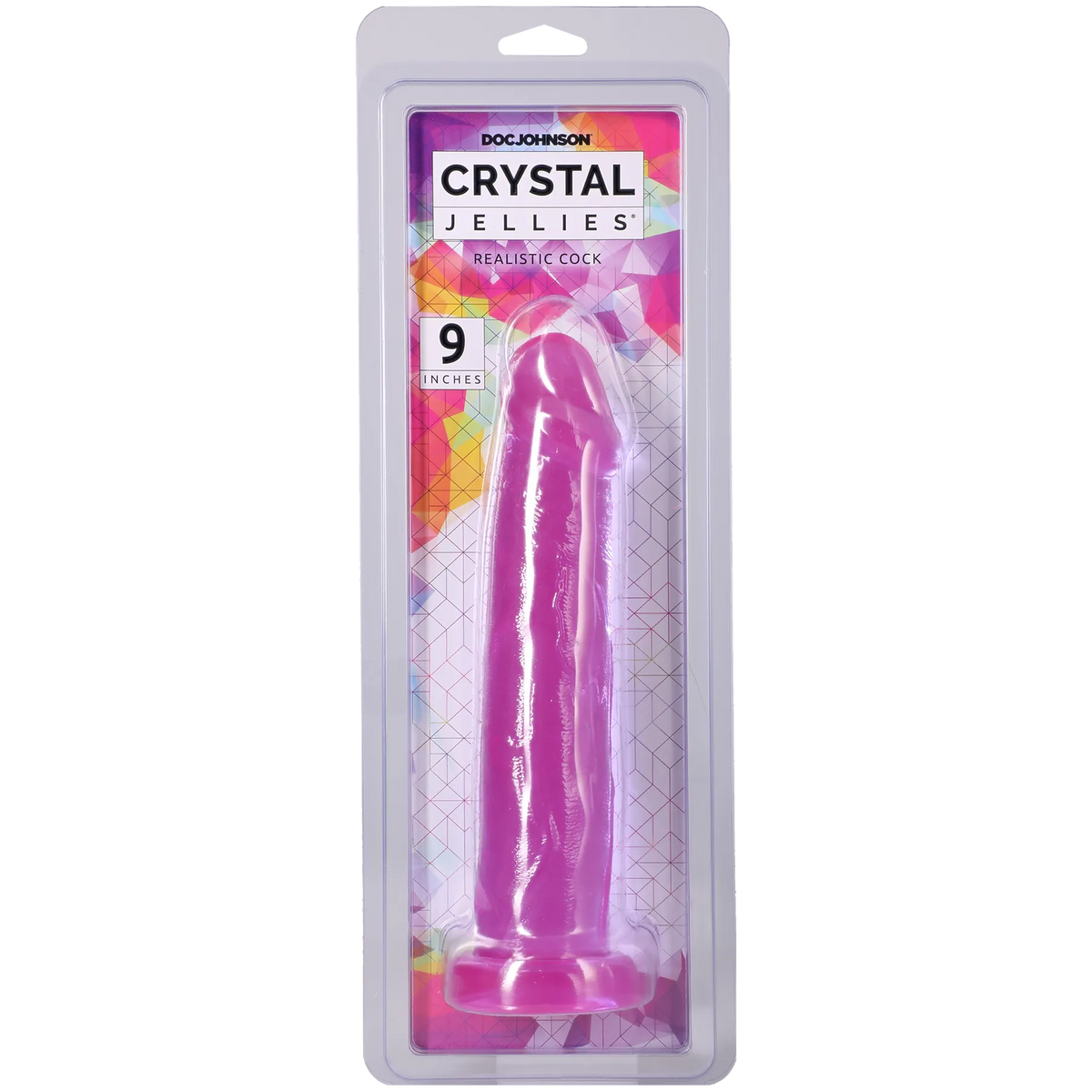 Crystal Jellies 9 Inch Realistic Dildo Suction Cup Base Purple > Dildos > Realistic Dildos