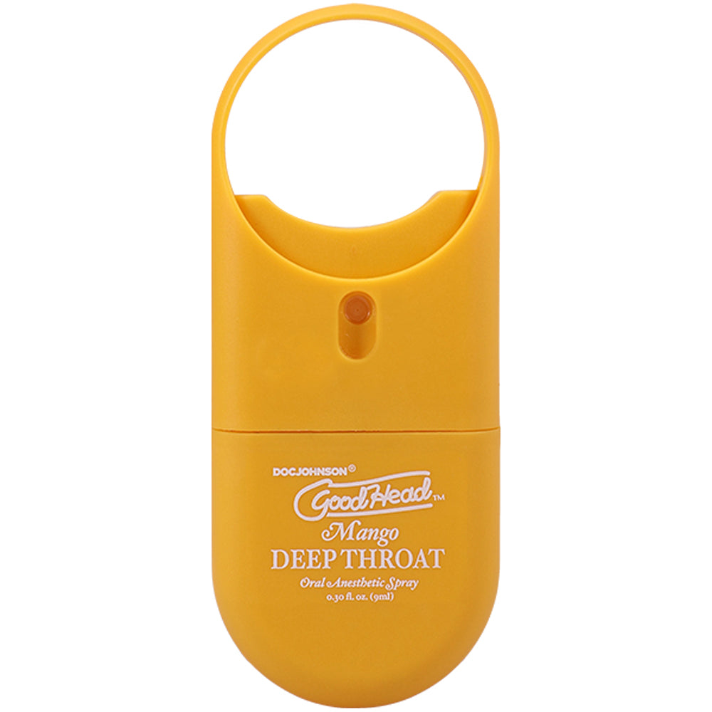 GoodHead Deep Throat Spray To-Go Mango 0.30 Fl Oz Oral Anesthetic Spray > Lube > Oral Gels & Sprays
