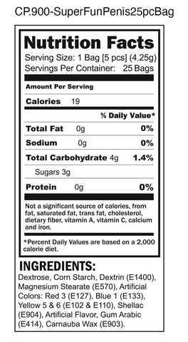 Super Fun Penis Candy 25 Pack – Fun-Size Edible Penis Candy Edible