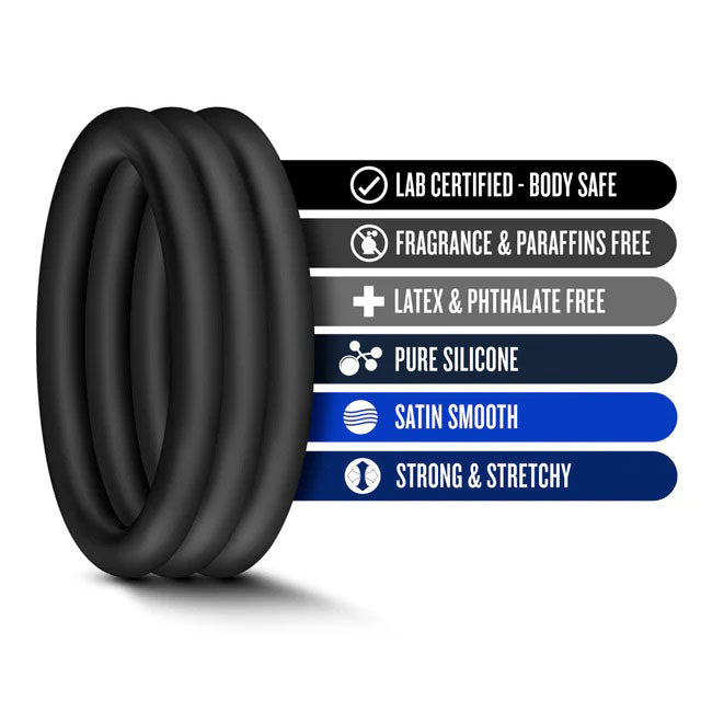 Performance VS1 Medium Silicone Cockrings - Set of 3 > Cock Ring > Sets