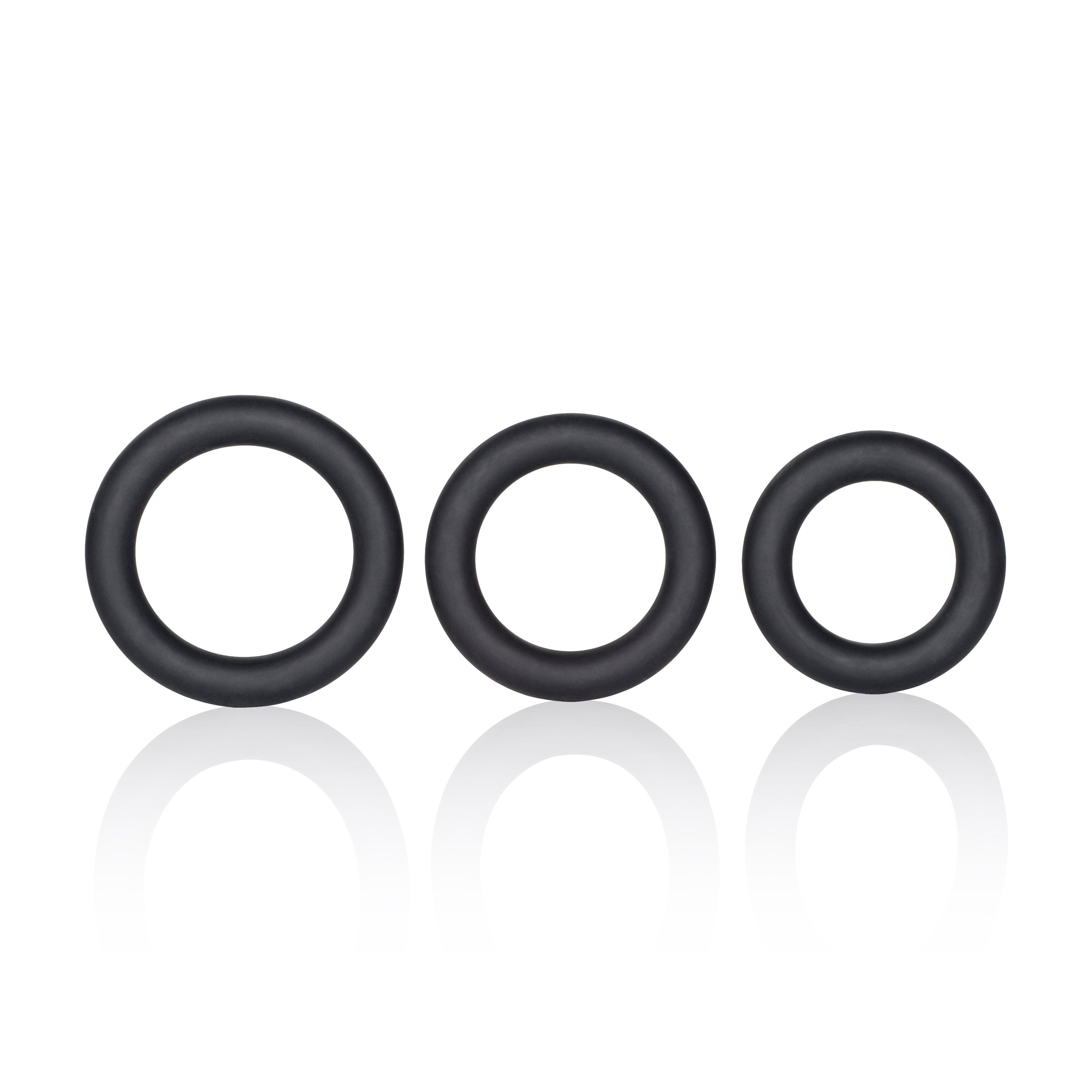 Dr Joel Kaplan Silicone Support Rings Set in Black for Men COCK RING Set