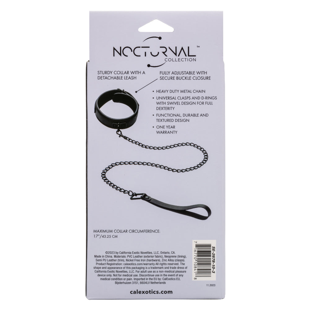 Nocturnal Collection Black Collar and Leash Set > Bondage Gear > Collars & Leashes