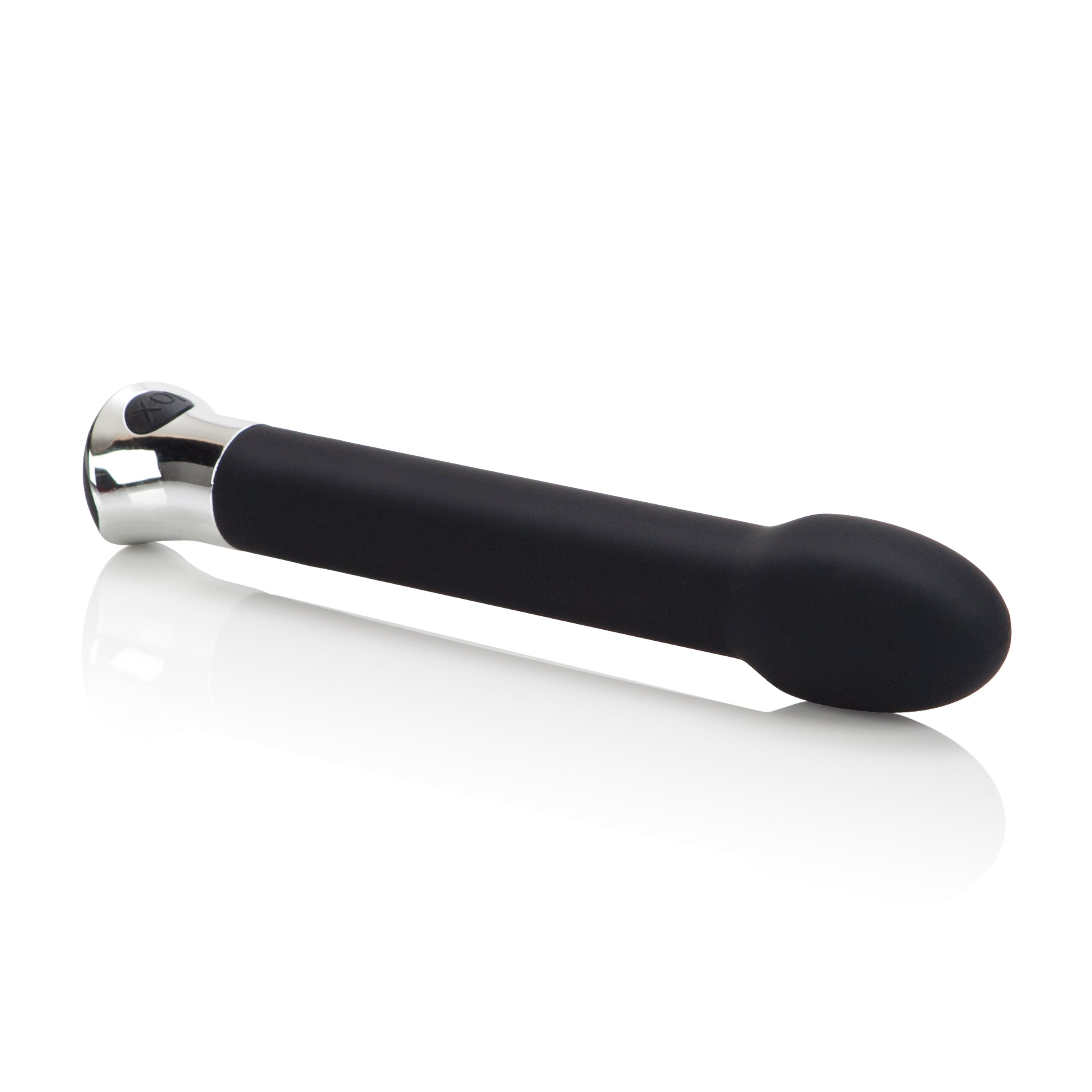 10-Function Risque Tulip Vibrator in Sleek Black | Blue Design > Sex Toys For Ladies > Rose Stimulators