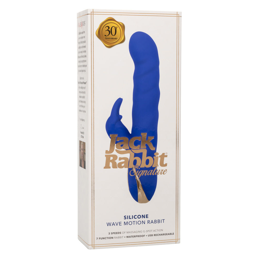 Jack Rabbit Signature Silicone Wave Motion Rabbit Vibrator Blue Blue VIBRATORS-RABBIT