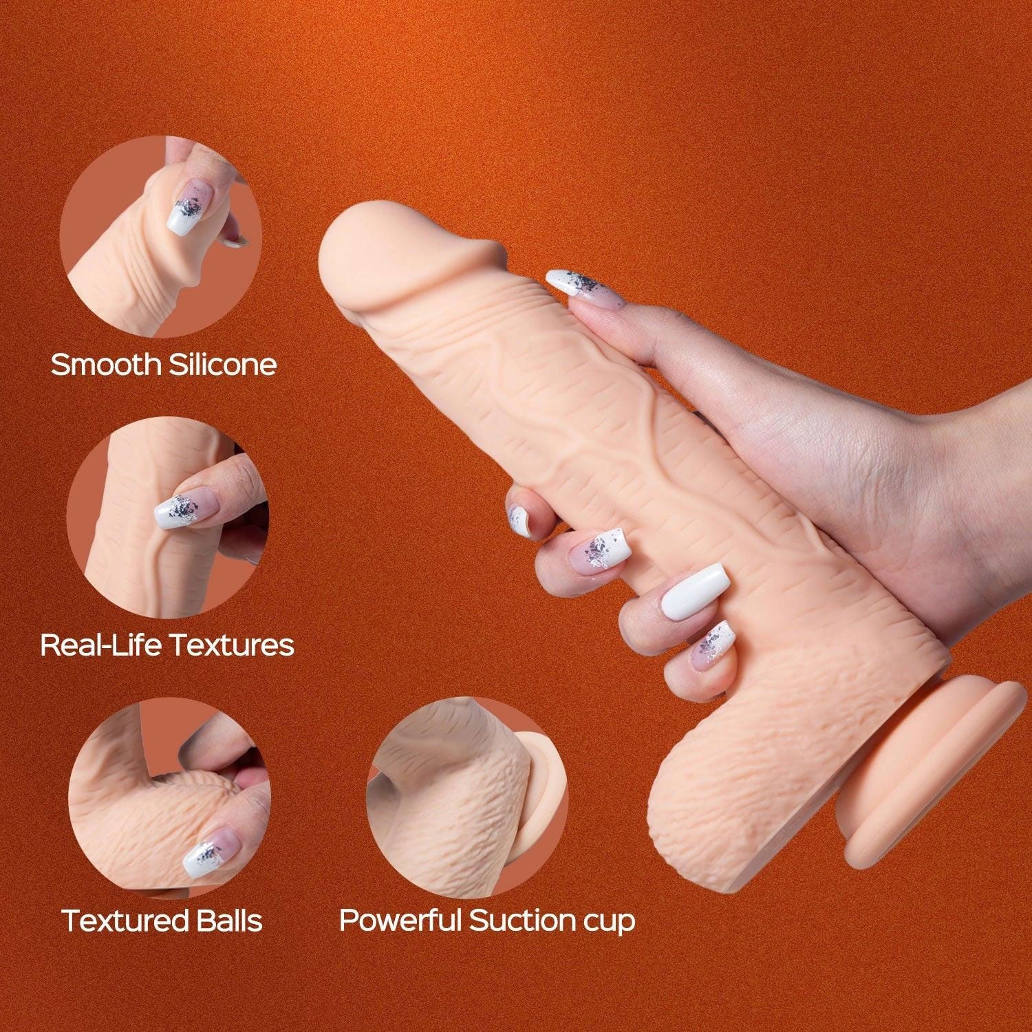 Paxton App Controlled 7.5 Inch Realistic Thrusting Dildo Dongs Realistic