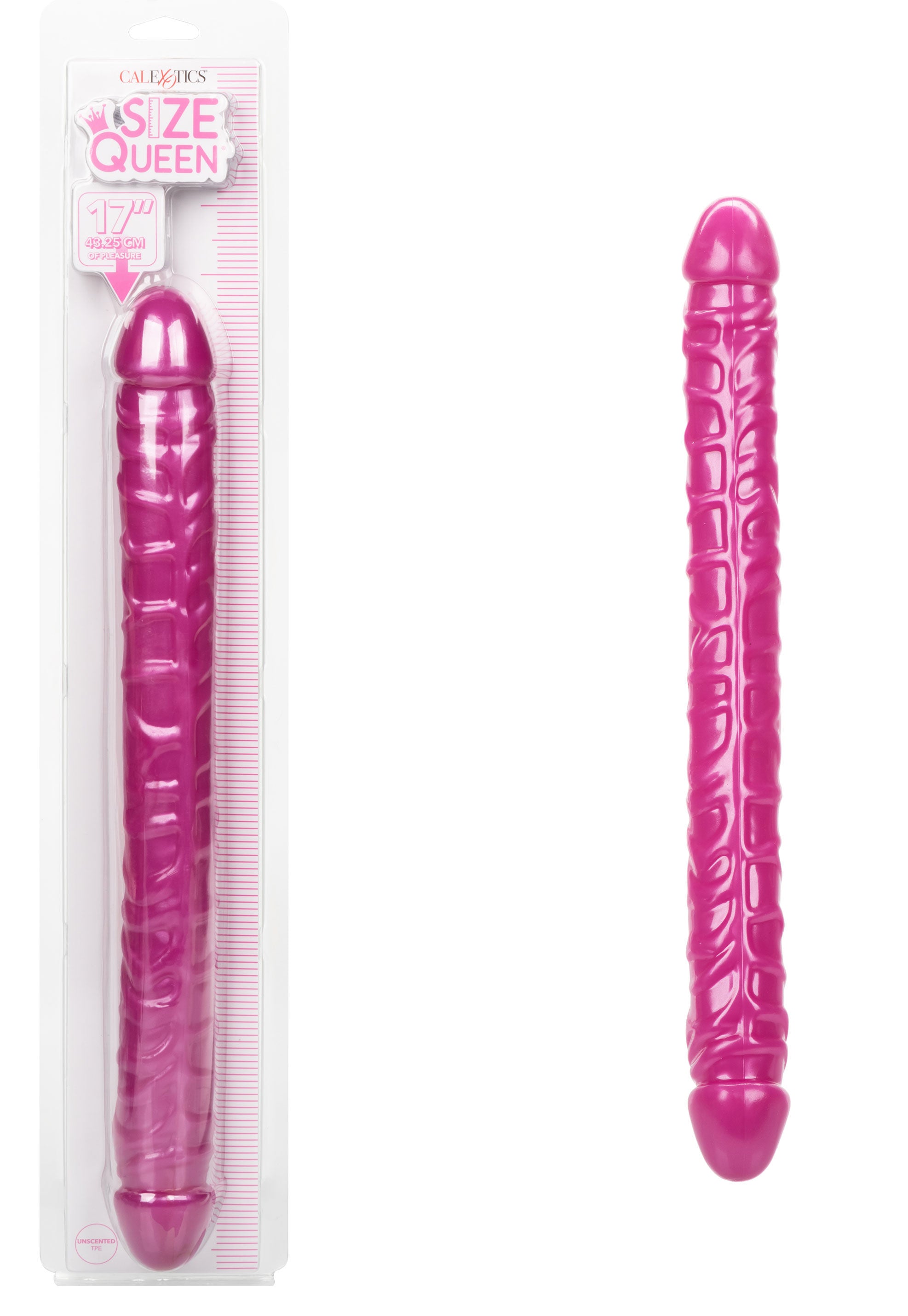 Size Queen 17 Inch Double-Ended Blue Dildo for Intimate Play Pink Double Dongs