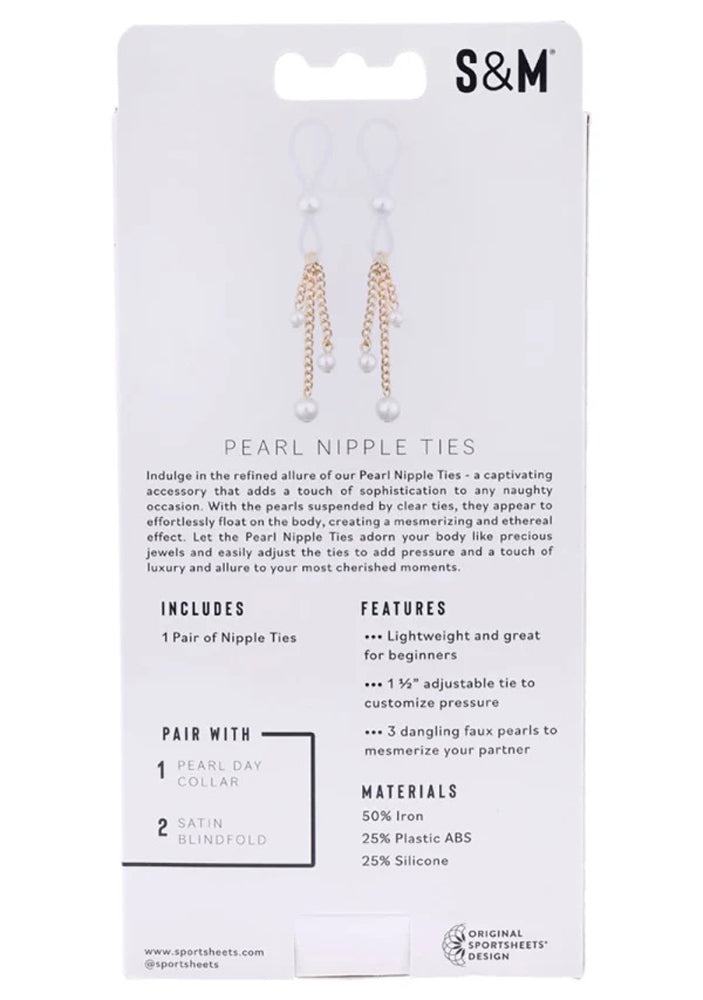 Sex & Mischief Pearl Nipple Ties Nipple Stimulators