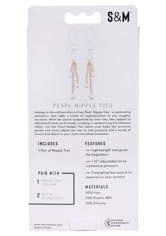 Sex & Mischief Pearl Nipple Ties Nipple Stimulators
