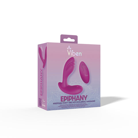 Epiphany Clitoral Rollerball Panty Vibe (Berry) – Remote-Controlled Dual Motor Panty Vibrator > Sex Toys For Ladies > Panty Vibes