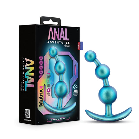 Anal Adventures Matrix Gamma Teal Anal Plug for Intense Pleasure > Anal Range > Anal Beads