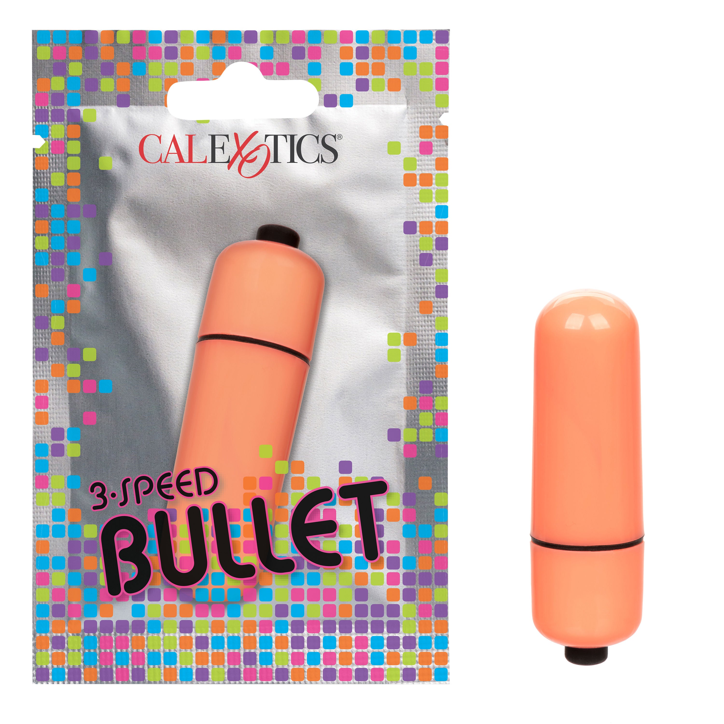 Foil Pack 3-Speed Bullet Vibrator in Vibrant Orange Color BULLETS & EGGS