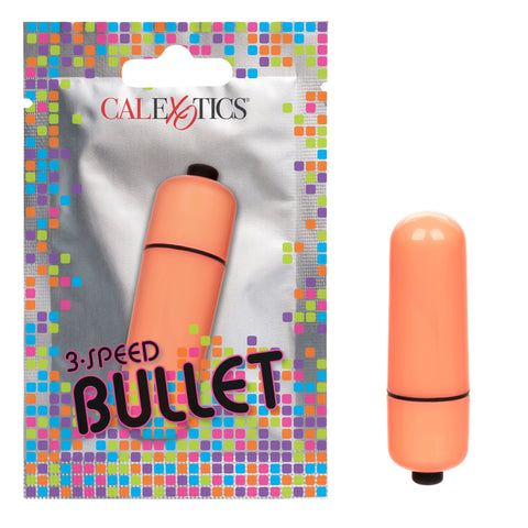 Foil Pack 3-Speed Bullet Vibrator in Vibrant Orange Color BULLETS & EGGS