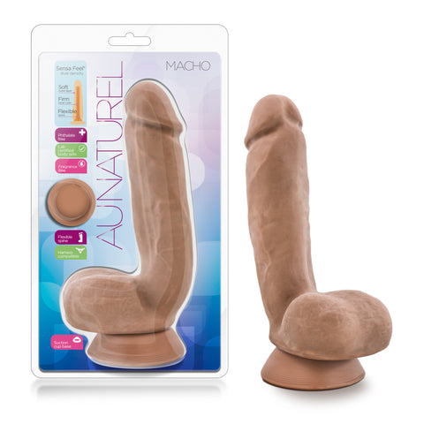 Au Naturel Macho Realistic Dual Density Latin Dildo Toy Dongs Realistic