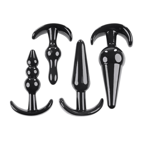 Selopa Intro To Plugs Black Butt Plugs Set of 4 > Anal Range > Butt Plug Kits