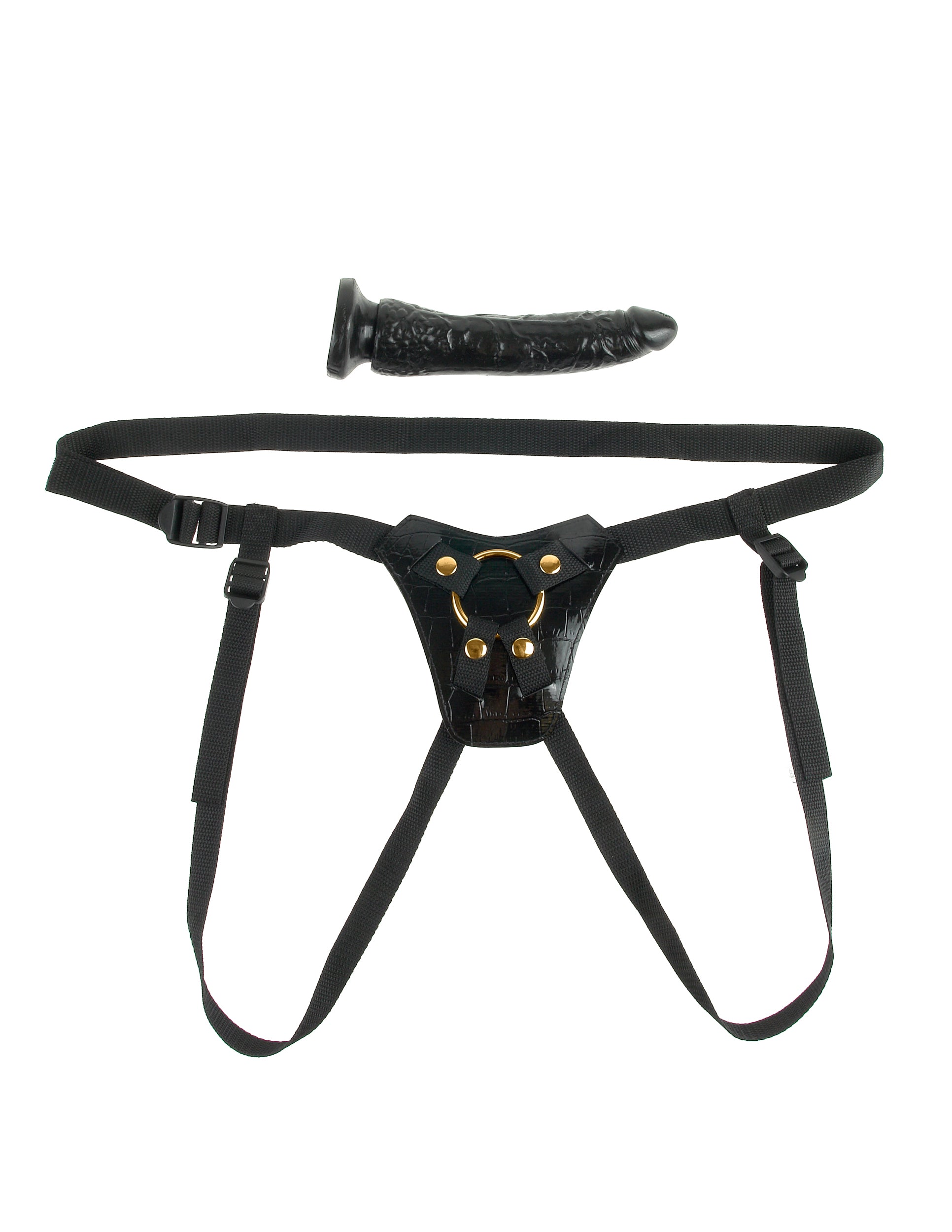 Fetish Fantasy Gold Black Designer Strap-On Harness for Adults STRAP-ONS