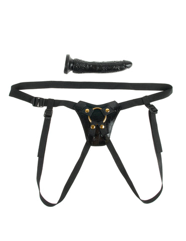 Fetish Fantasy Gold Black Designer Strap-On Harness for Adults STRAP-ONS