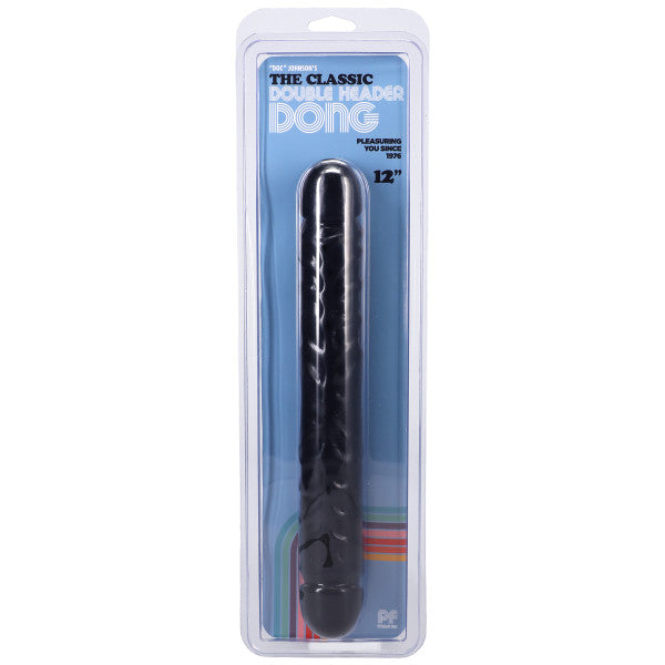Jr Veined Double Header (Black) – 12 Inch Flexible Dong