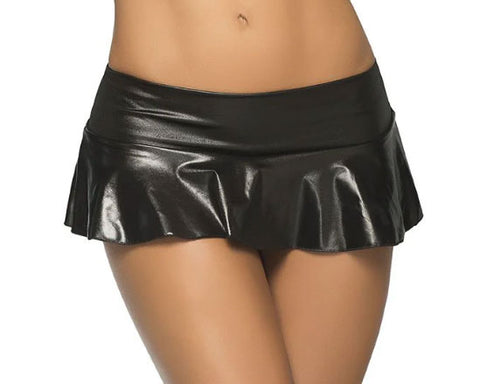 Wet Ruffle Skirt (Wet Black) – Small/Medium Lingerie Default Title > Clothes > Dresses and Chemises