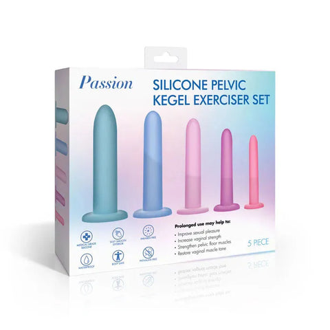 Silicone Pelvic Kegel Exerciser Set – Body-Safe Silicone Dilator & Kegel Exercise Set Multi > Sex Toys > Dilators