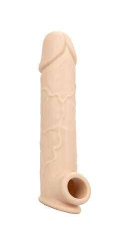 Performance Maxx Life-Like Extension 8 Inch Ivory with Scrotum Strap and Thick Sleeve for Enhanced Pleasure SLEEVES