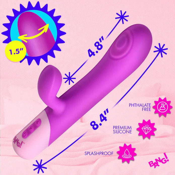 Clit Tapping Pulsing Rabbit Purple 8.4 Inch Dual-Stimulation Rabbit Vibrator > Vibrators > Ladies > Rabbit