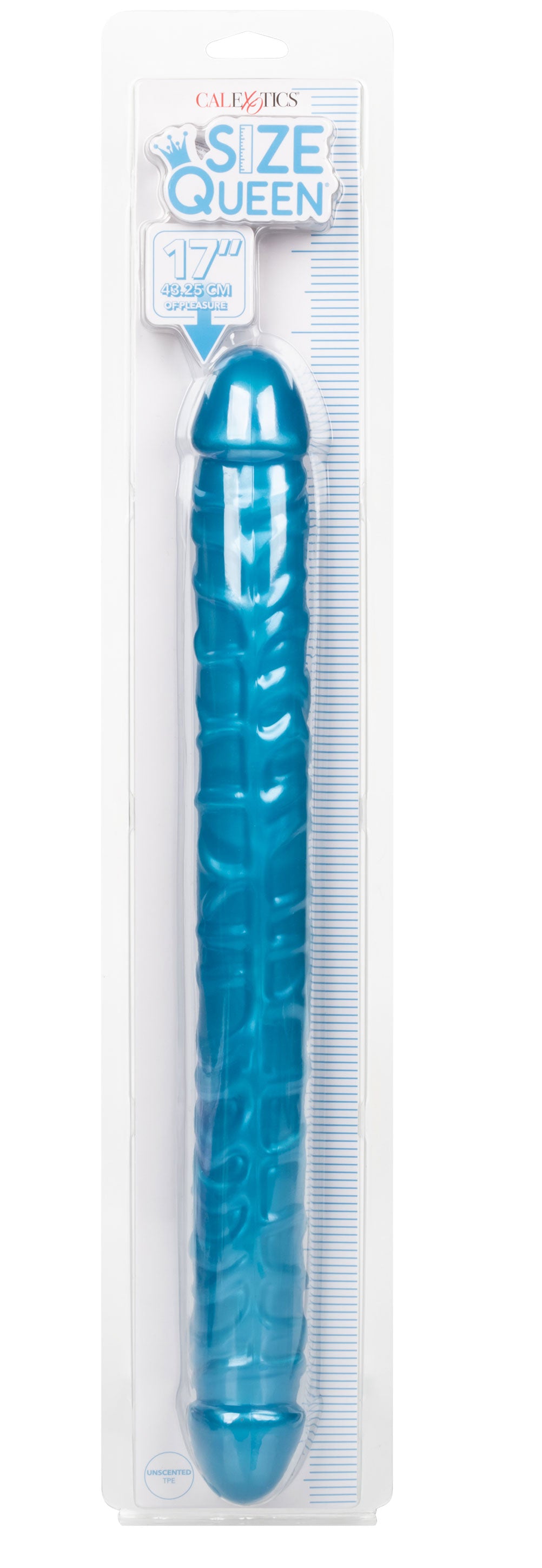 Size Queen 17 Inch Double-Ended Blue Dildo > Dildos > Double Dildos