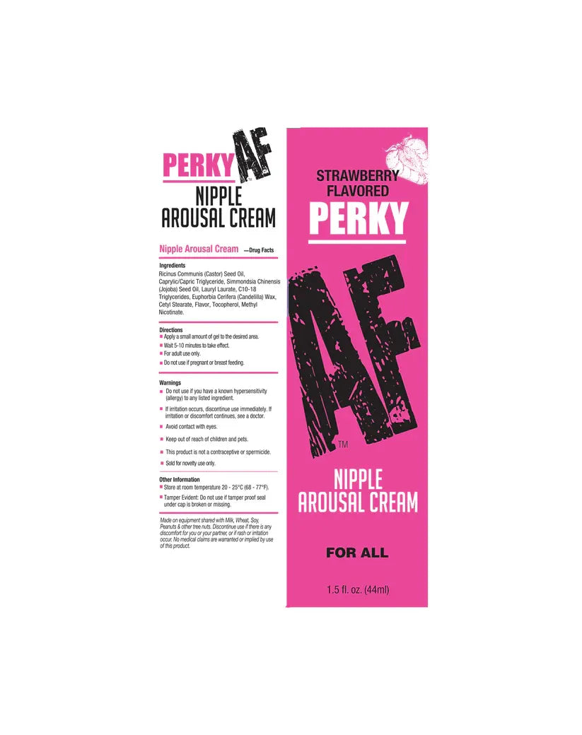 Perky AF Strawberry – Flavored Nipple Arousal Cream 1.5oz > Sex Toys > Nipple Stimulators