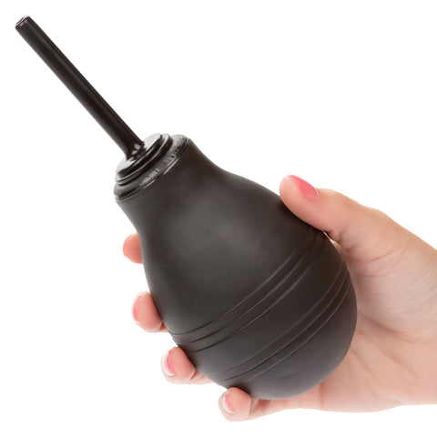 CalExotics One-Way Anal Douche with Black Leak-Proof Nozzle 7.3 fl. oz. Squeeze Bulb Douches