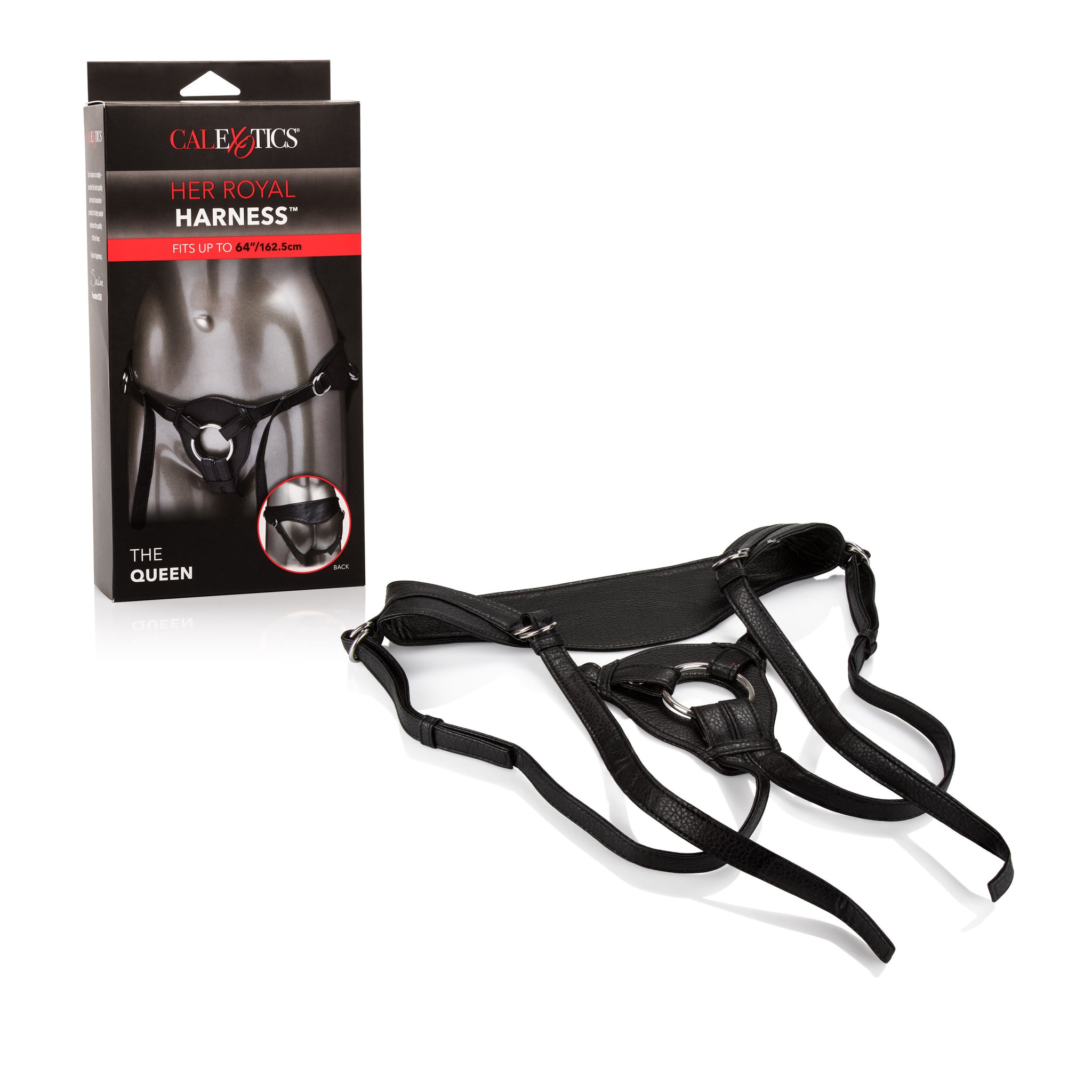 Her Royal Harness The Queen – Adjustable Luxury Vegan Leather Harness Black > Dildos > Strap On Harnesses
